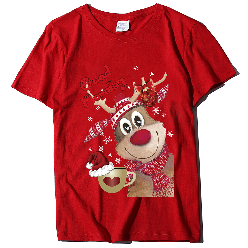 Good Morning Women's European Short sleeved T-shirt dongdumaoyi