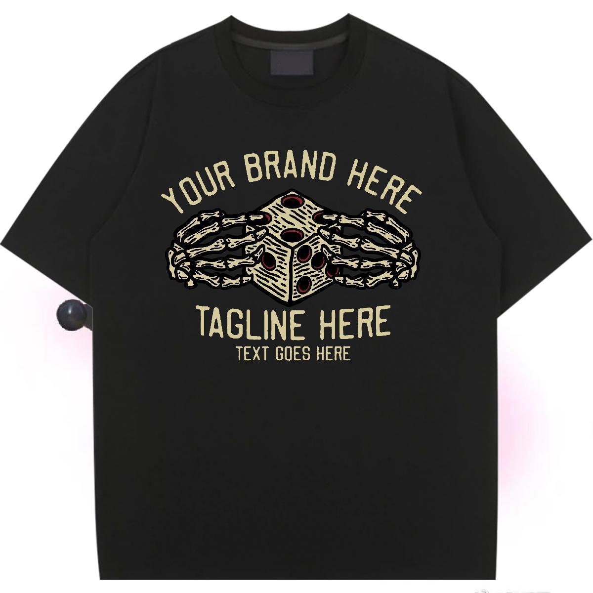 Female Unisex Tshirts 230g Pure Cotton skull Casual Sport T-Shirts Crew Neck Breathable Custom Print Plus Size Clothings