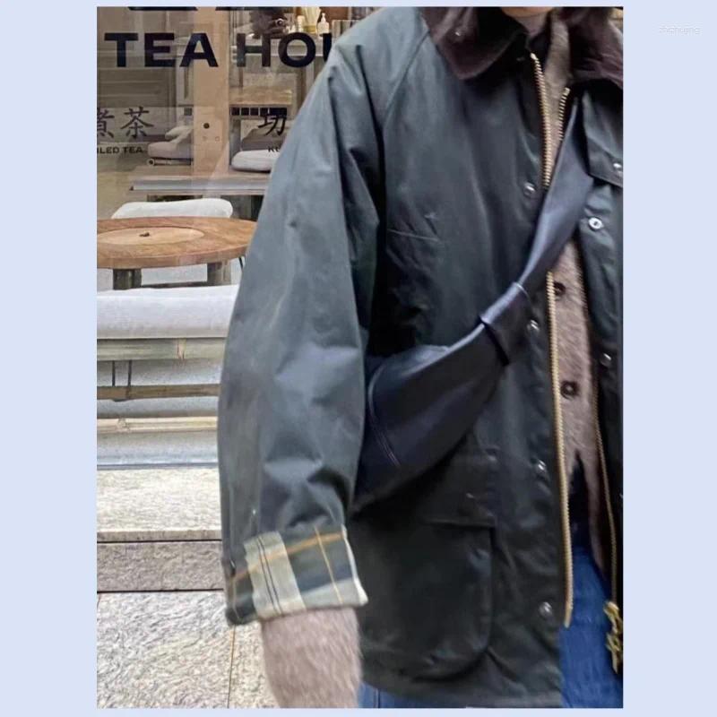 Women's Jackets Wax Free Lapel With Multiple Pockets Outdoor Loose Retro And Nostalgic Atmosphere Patchwork Jacket For Women