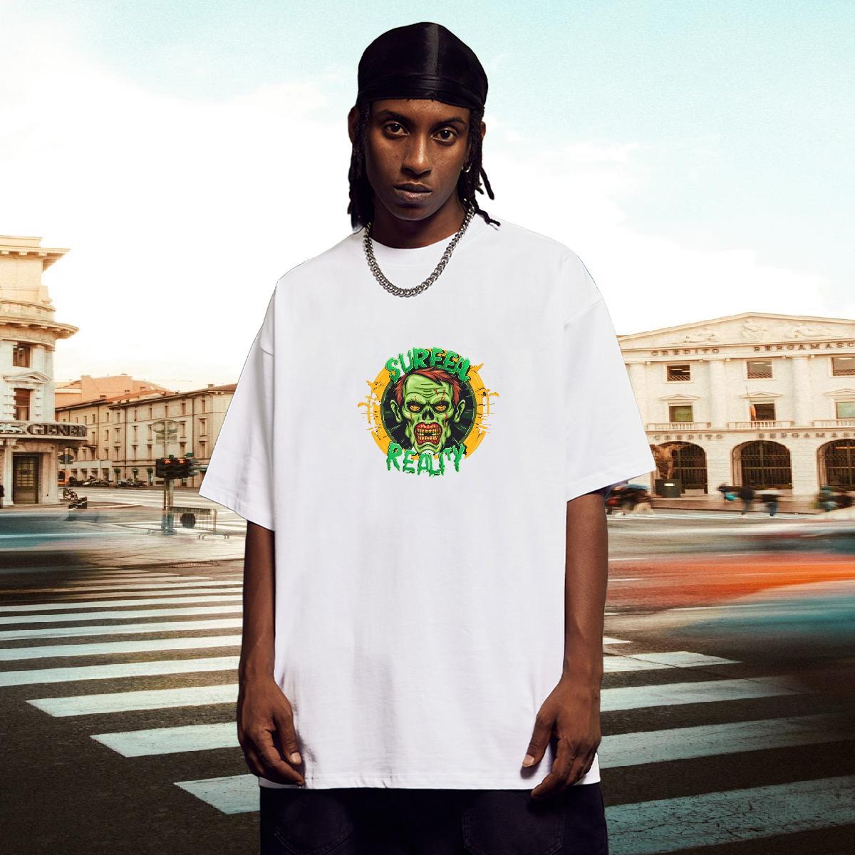 Cool Design Men T Shirts 230g 100% Cotton skull Street Casual Custom Print Plus Size O-Neck Short Sleeve Men Tshirts 2024 New Tops Shirt