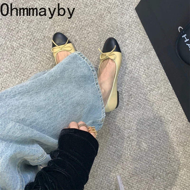 Slip On Women Mary Jane Shoes Fashion Shallow Butterfly-knot Ladies Comfort Mix Colors Walking Flats Footwear 240826