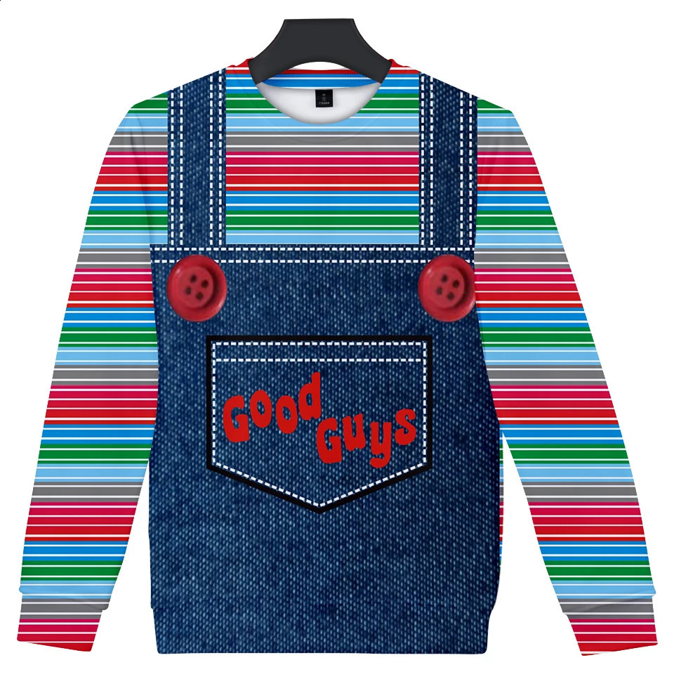 2024 Mens Hoodie 3D Full Print Horror Movie Chucky Hoodie Sportswear Costume Role Playing Costume Unisex Hoodie Street Clothing 240824 - view 4