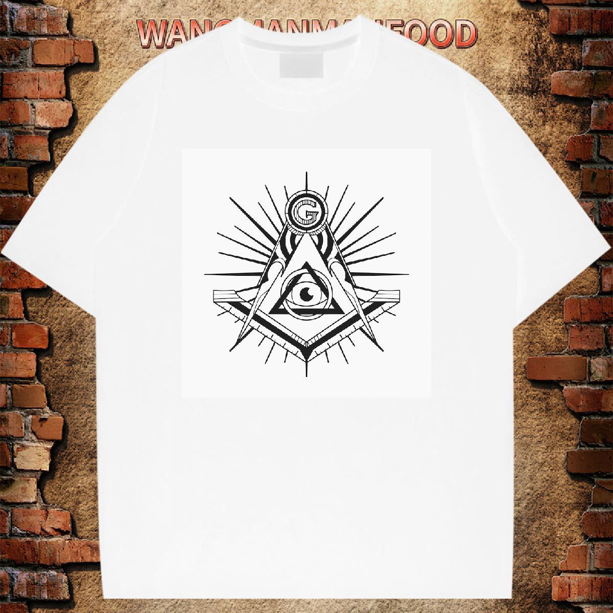Soft T-Shirts 230g Cotton eye of the devil Street Plus Size Custom Pure Cotton Men Tees New Designer Tops Tees