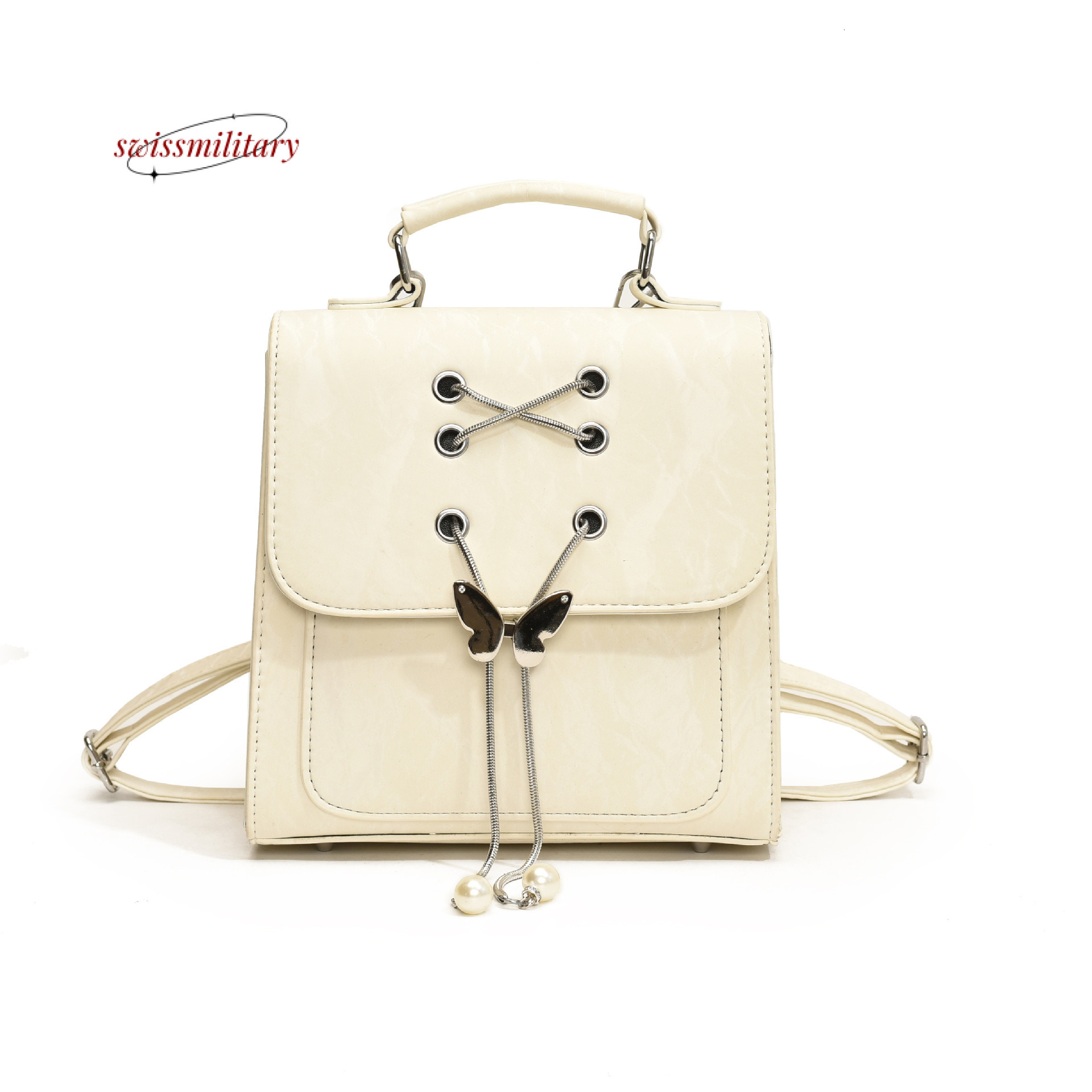 Swissmilitary Sier bow with niche design women in summer, simple versatile backpack for women, high-end and fashionable bag #34