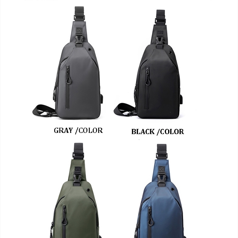 inmindhouse Chest Bag Fashion Solid Color Men Outdoor Casual One Shoulder Crossbody 240824