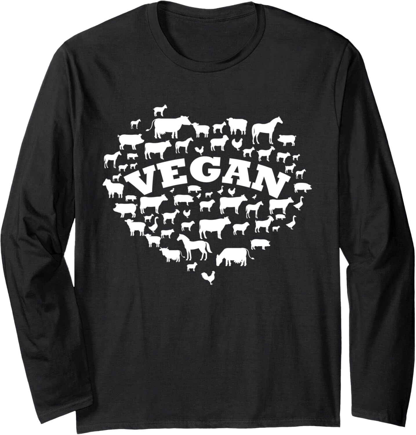 Long Sleeve Shirts for Men sweatshirt Love Vegan Farm Animals Farmer Vegetarian Gift Long Sleeve Tee Streetwear Casual tops clothes