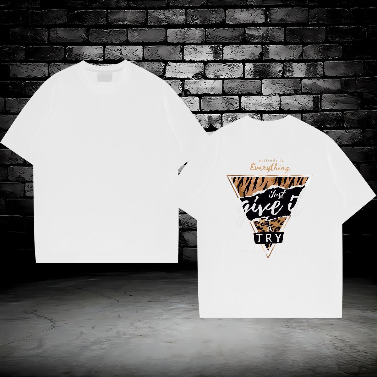 Popular T-Shirts for Men 230g Pure Cotton letter Spring Summer Custom Big Size Crew Neck Men Tees New Arrival Tees Shirts