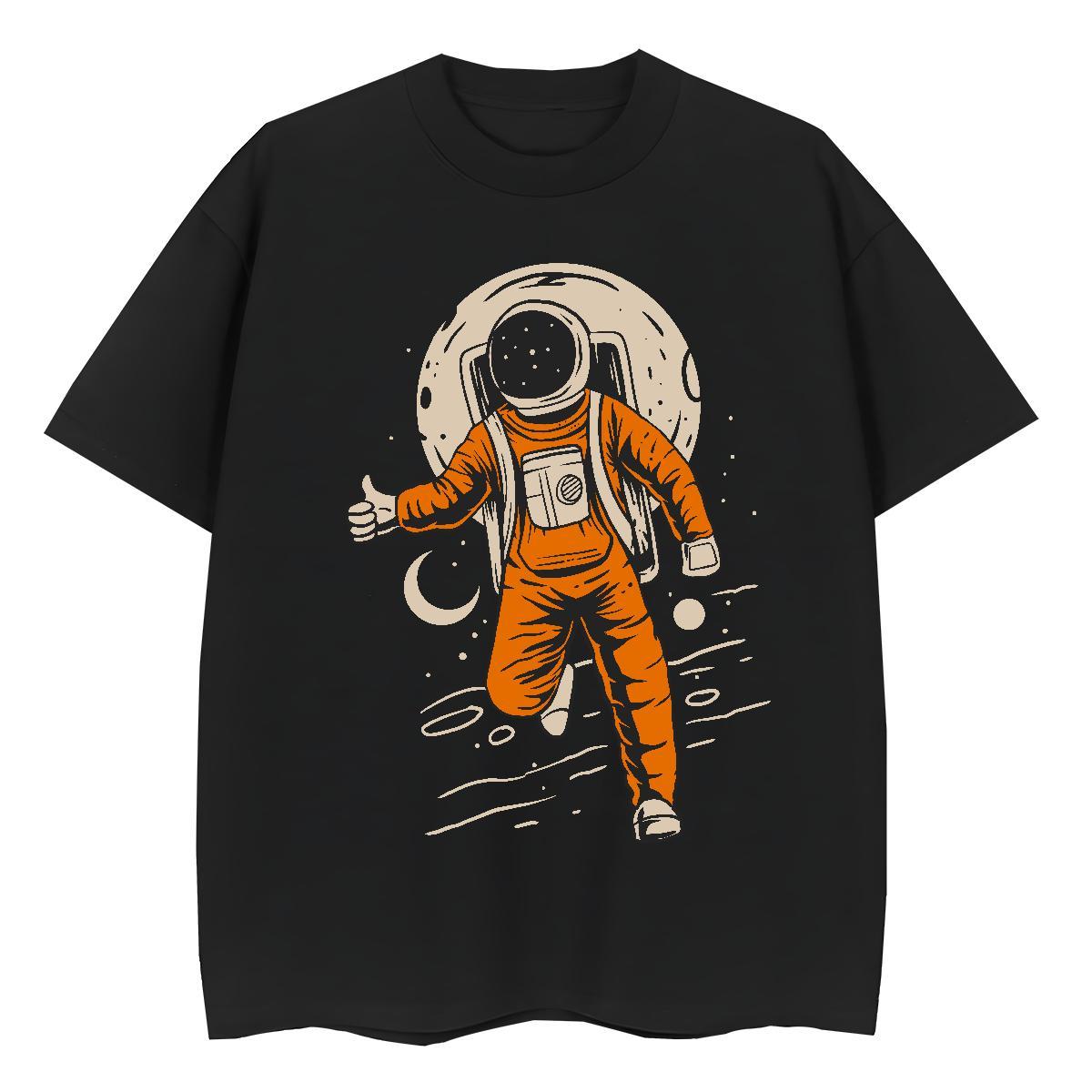 Designer Nice Unisex Tshirts 100% Cotton 230g cosmonaut Daily Outfit Womens T Shirts Breathable Soft Cartoon Floral Printing Tops Shirt