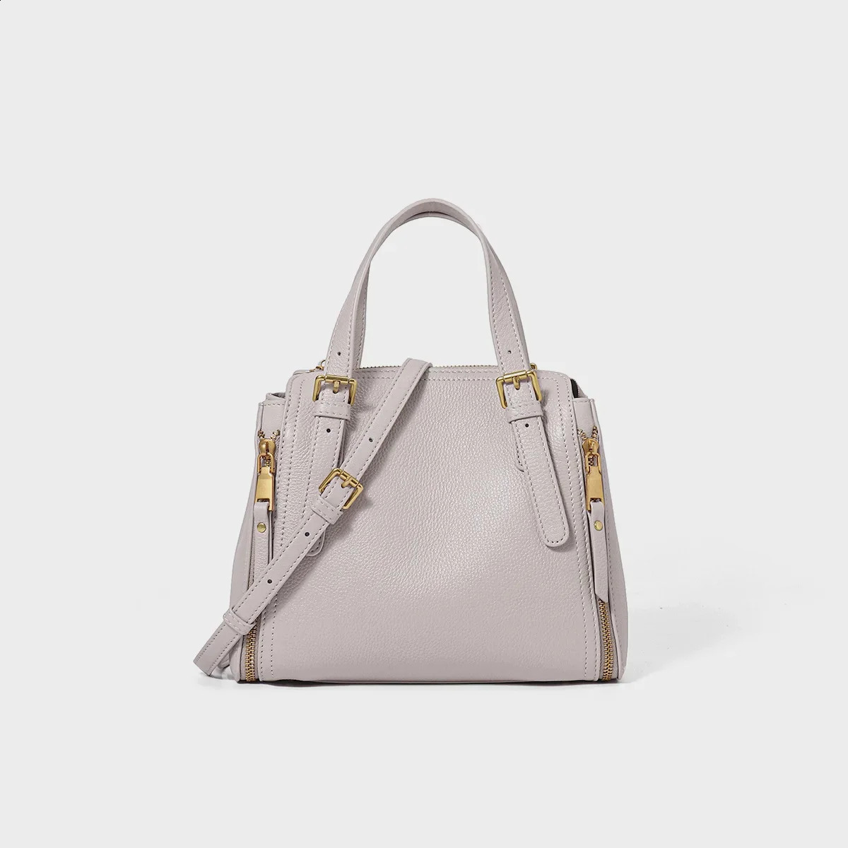 womens handbag high-quality genuine leather shoulder bag with large capacity cowhide zipper and metal buckle handbag 240826