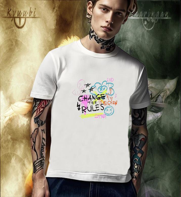 High Quality Man T Shirts 230g Cotton letter Daily Wear Custom Big Size Short Sleeve Soft Tshirts Designer Fashion Tops Shirt