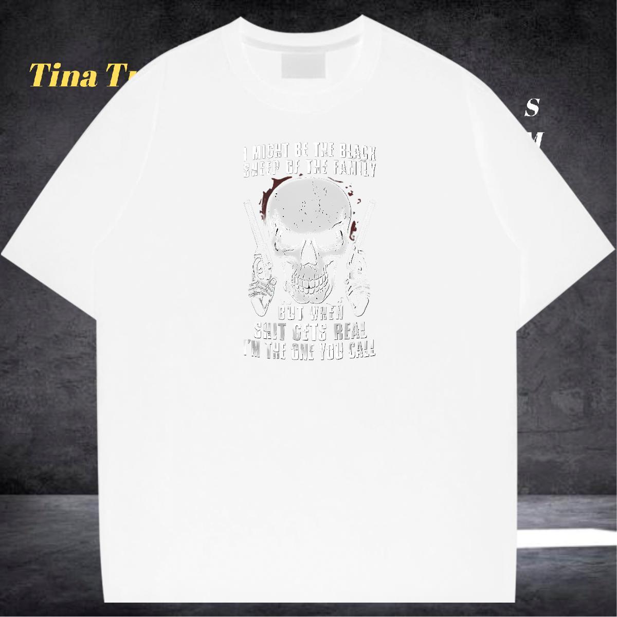 Popular Mens T Shirts 100% Cotton 230g skull Daily Outfit DIY Breathable Short Sleeve Men Tshirts 2024 New Wear