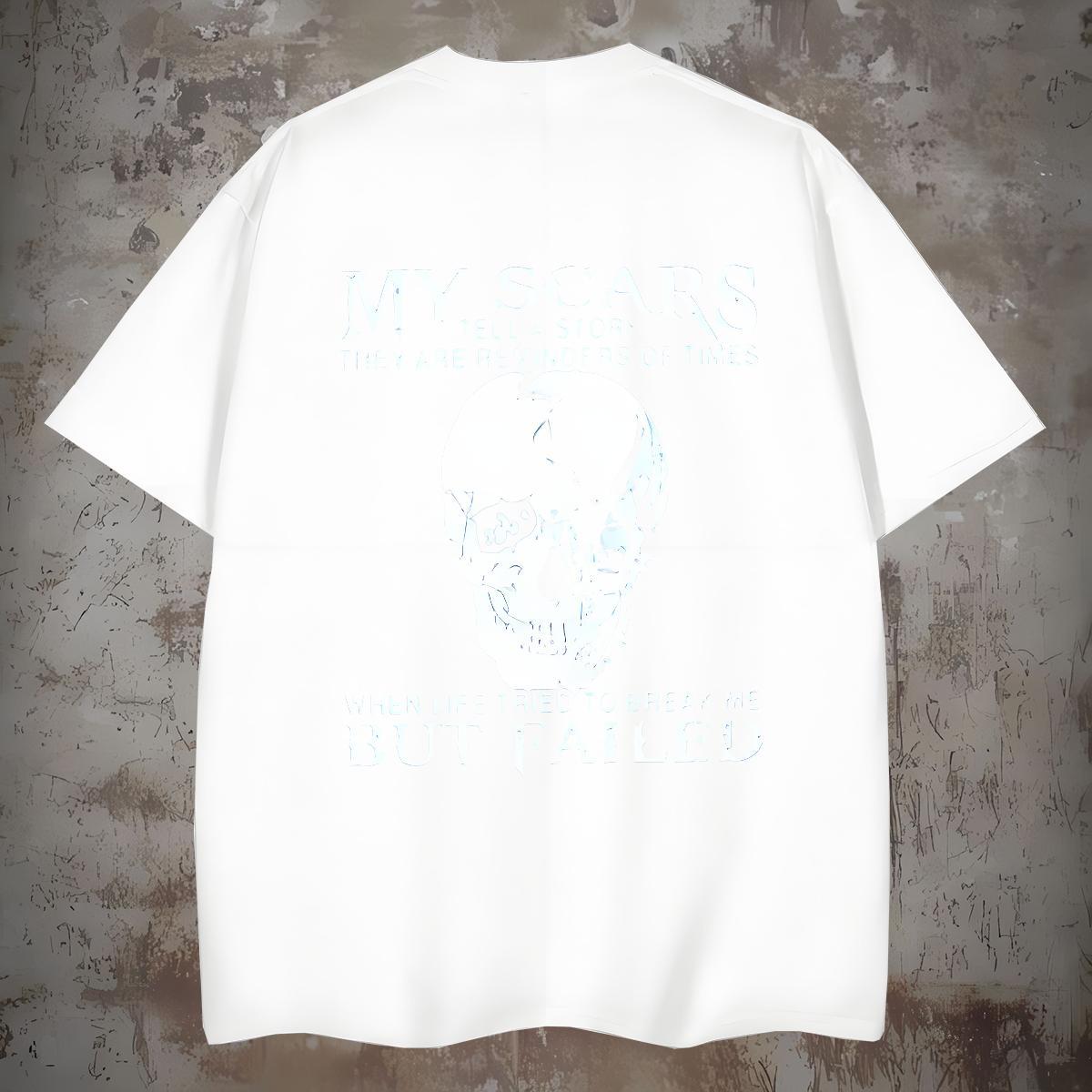 Designer T-Shirts for Men 230g 100% Cotton skull Street wear Hip Hop Graphic Breathable Short Sleeve Men Tops Tees DIY Customized Clothings