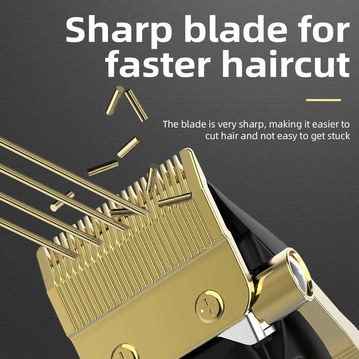 KIKIDO two-piece new hair clipper set LED display metal hair clipper USB charging electric hair trimmer 2577 W241017