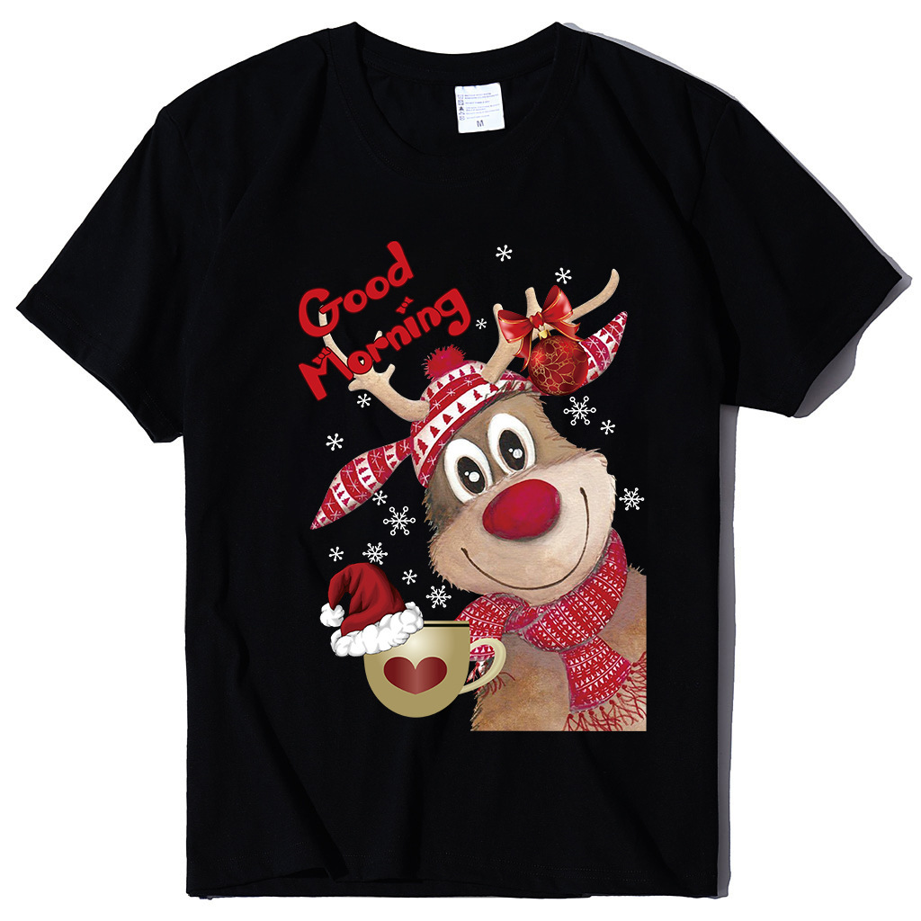 Good Morning Women's European Short sleeved T-shirt dongdumaoyi