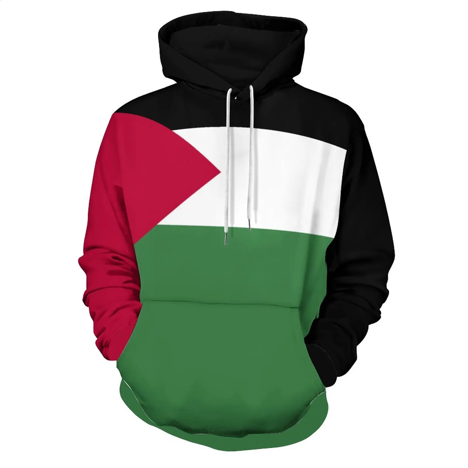 2024 Palestinian Flag 3D Hoodie Polyester Mens Harajuku Womens Sportswear Neutral Casual Zipper Hoodie 240824