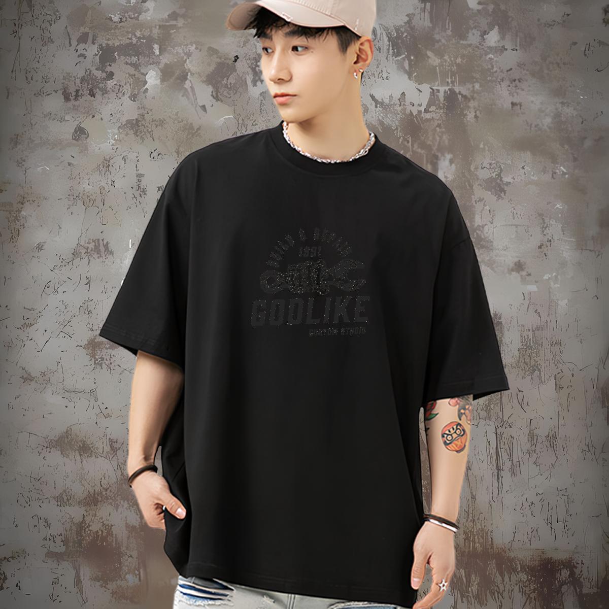 Cool T Shirts Men 230g 100% Cotton tool Street Wear Oversized Breathable Short Sleeve Men Tops Tees New Designer Top Tees