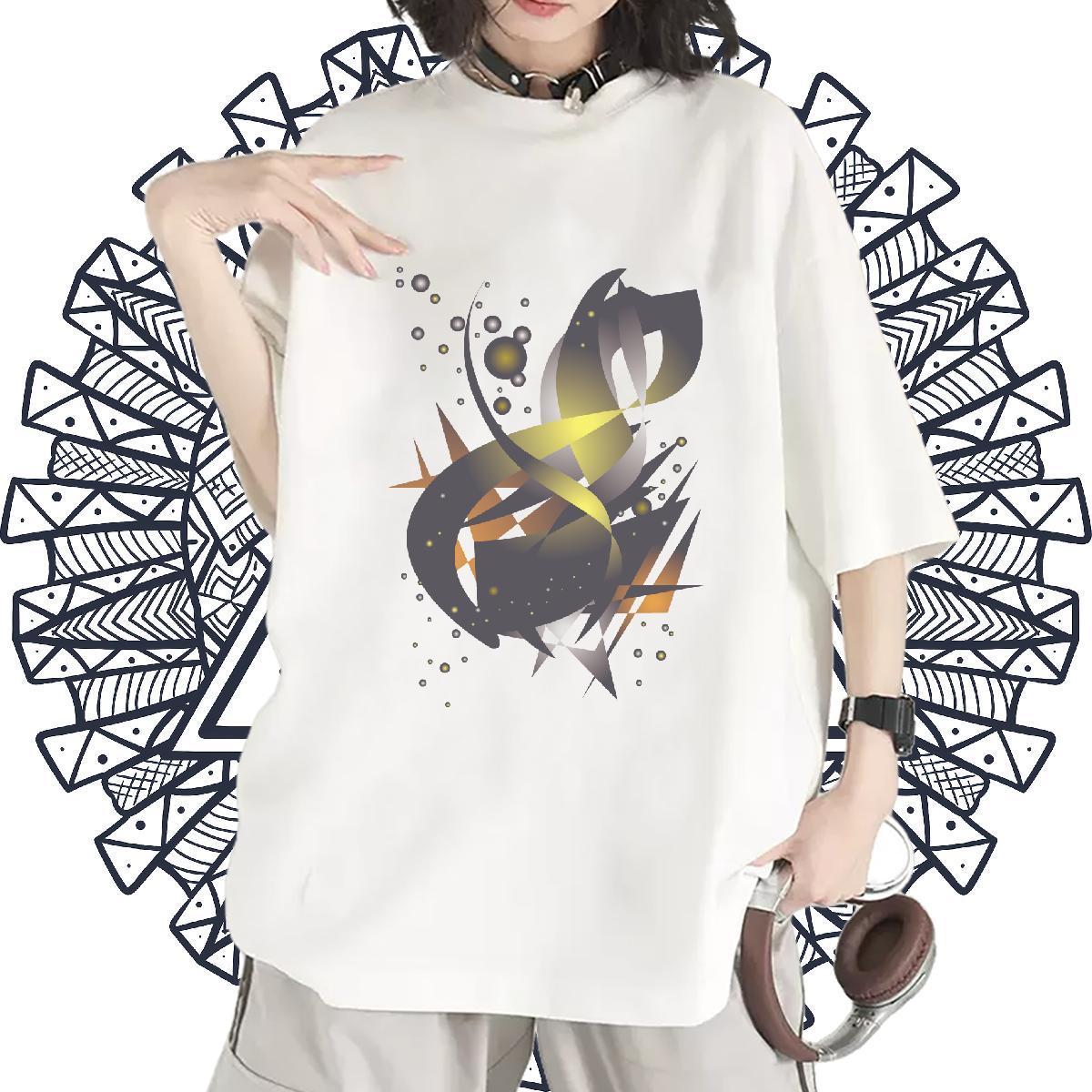 Soft Women Tshirts 230g 100% Cotton icon Home Outdoor T-Shirts Breathable Short Sleeve Black White Wear