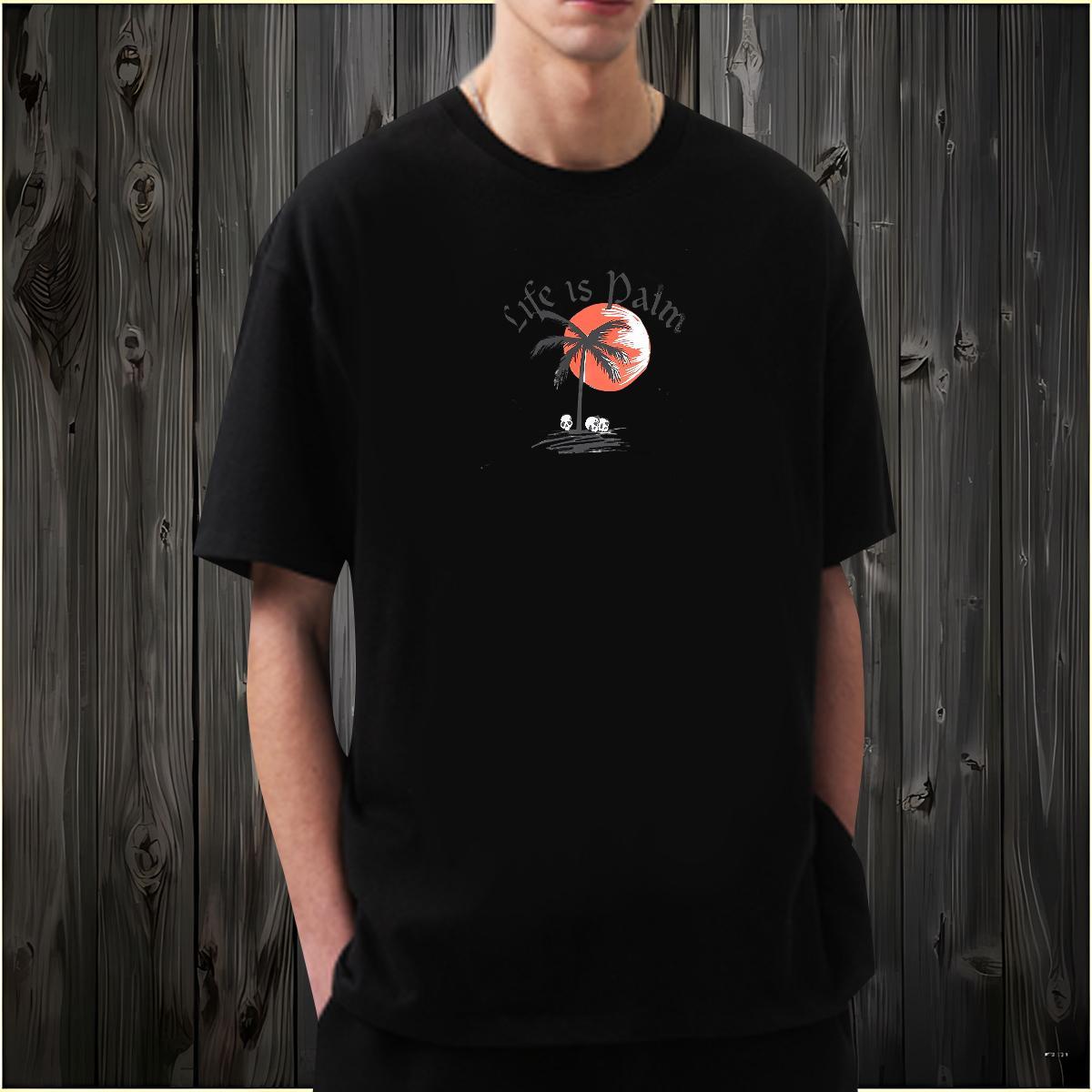 Wholesale T shirt 230g Pure Cotton skull Street Casual DIY Anime O-Neck Short Sleeve Couples T Shirts 2024 DIY Polos
