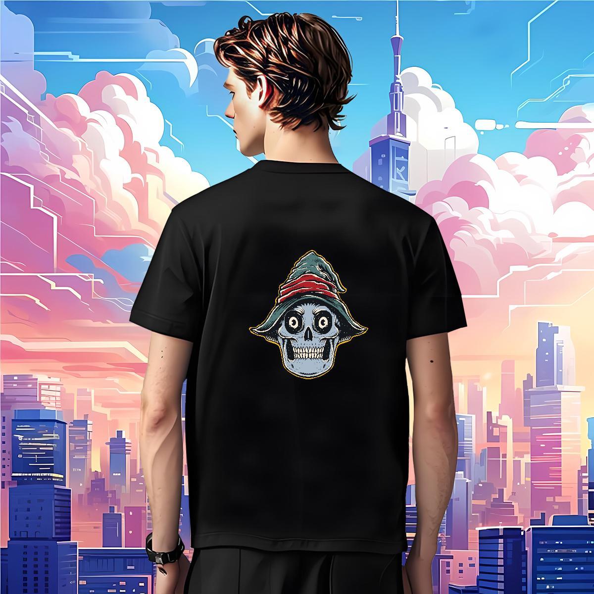 Classic T-Shirts 230g 100% Cotton skull Street DIY Printed Crew Neck Men Clothes T-Shirt 2024 Designer Tops Tees