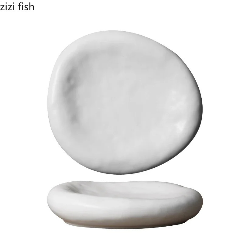 Irregular shaped ceramic pastry bread plate sushi steak creative home kitchen utensil snack service 240826