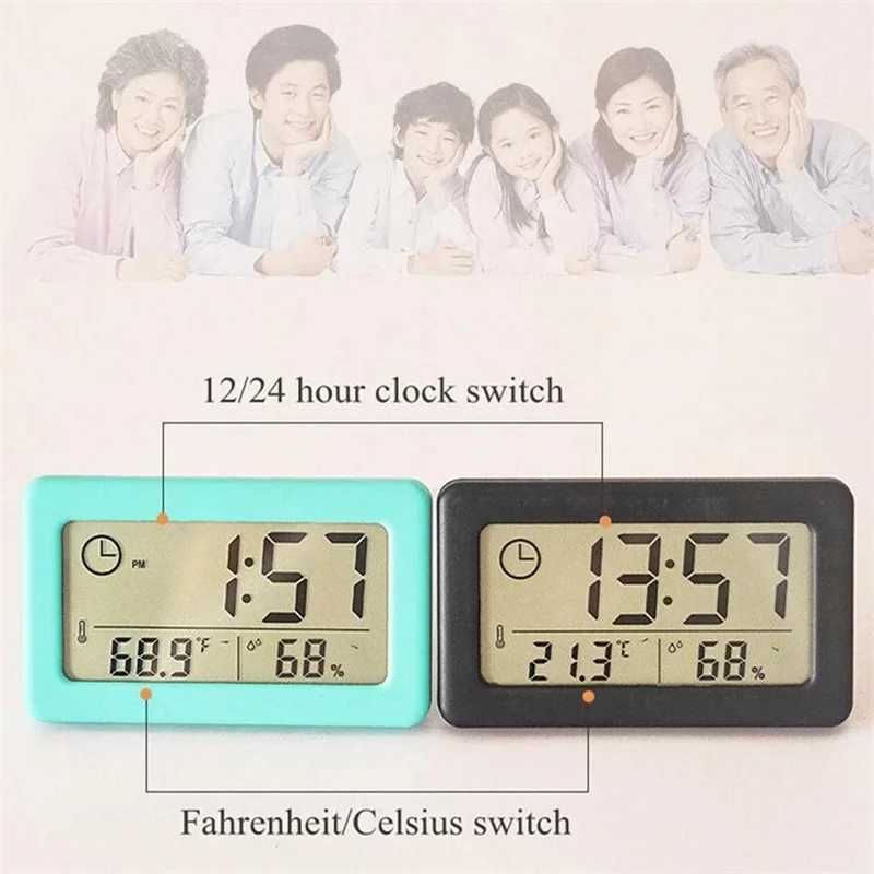 ChuHan Digital Clock Thermometer Hygrometer Meter LED Indoor Electronic Humidity Monitor Clock Desktop Table Clocks For HomeXJ240824