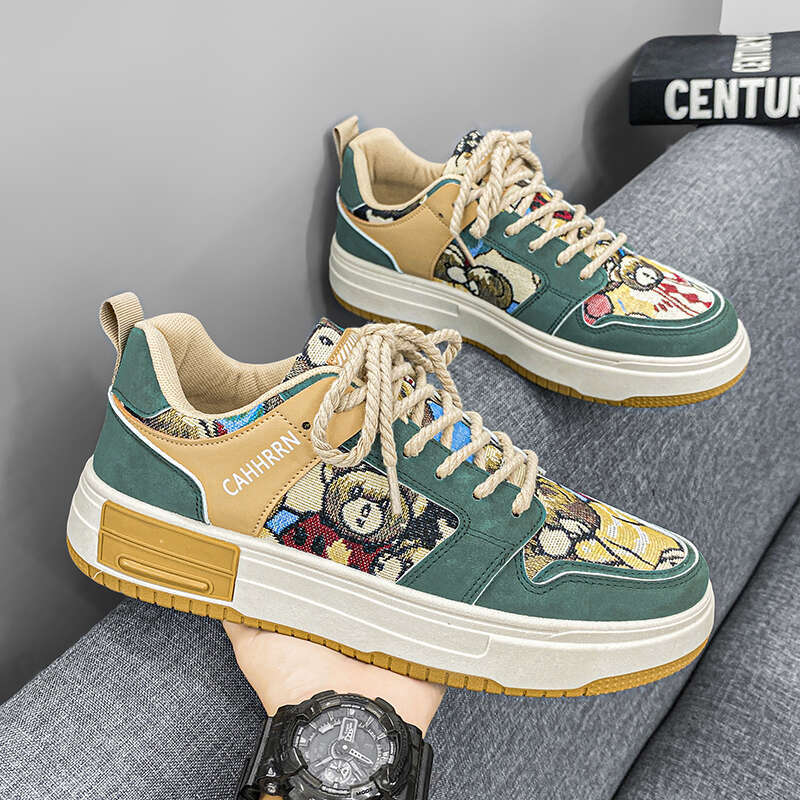 Men Shoes Summer Leather Sneakers For Anime Casual Fashion Skateboard Platform Outdoor Sports Designer Ankle Tennis