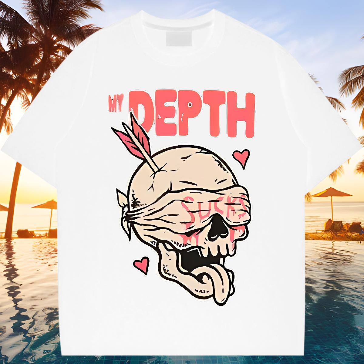 Loose Men T Shirts 230g 100% Cotton halloween Sports Casual Custom Anime Pure Cotton Mens Tshirts Designer Tees Shirts