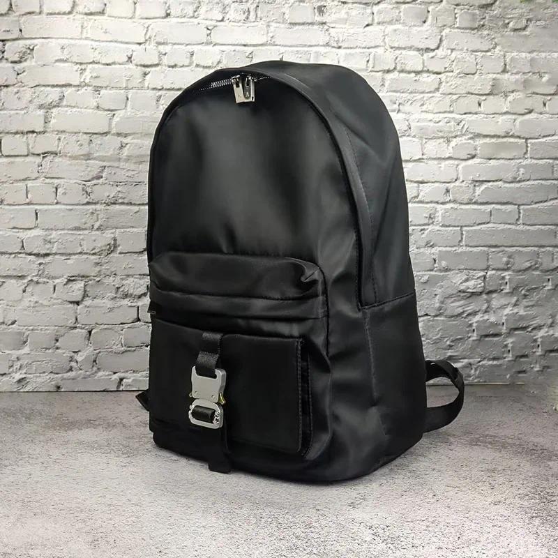 Backpack Backpacks Buckle Closure Nylon High Capacity Computer Bag Quality Black Function Package