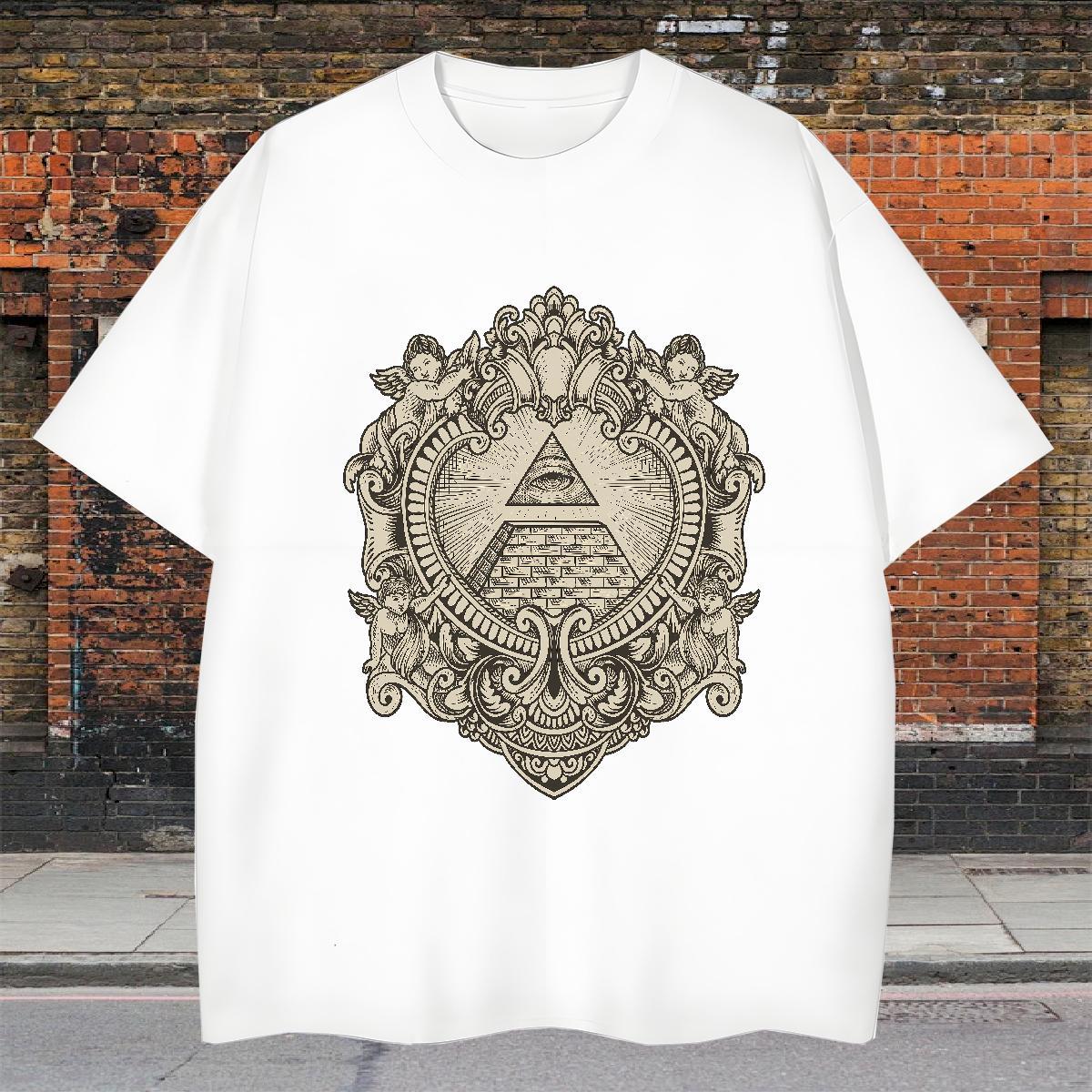Cool Design T-Shirts 230g 100% Cotton eye of the devil Summer Casual Custom Print Plus Size Crew Neck Tshirts New Designer Tees Shirts