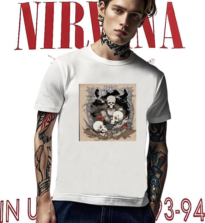 Comfortable T-Shirts for Men 100% Cotton 230g skull Street Casual Oversized Breathable Crew Neck Men Tshirts 2024 New Tops Tees