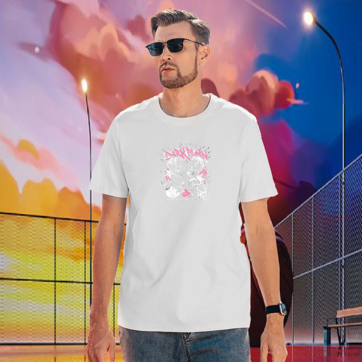 Wholesale Man T Shirts 230g 100% Cotton skull Beach Plus Size Custom O-Neck Short Sleeve Tshirts New Arrival Wear