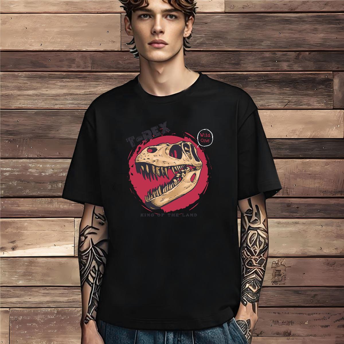 TOP Quality Man T Shirts 230g Cotton skull Spring Summer White Plus Size Breathable Crew Neck Mens Tshirts Stylist Tees Shirts