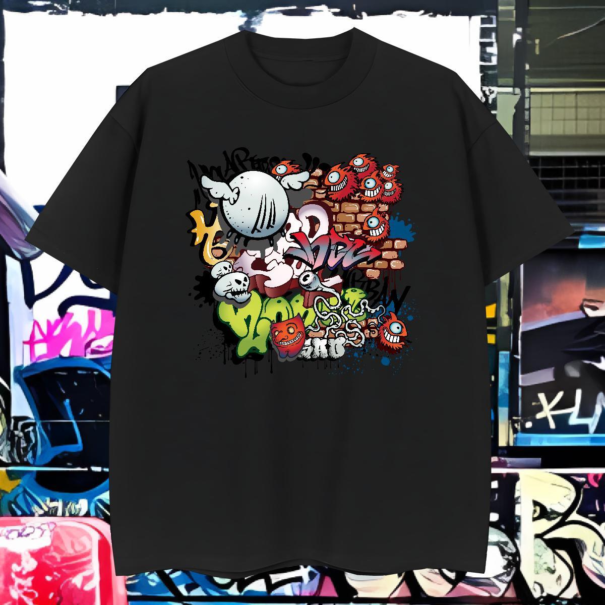 Loose Man T Shirts 230g Pure Cotton skull Spring Summer Customized Breathable Men Tees DIY Customized Clothings