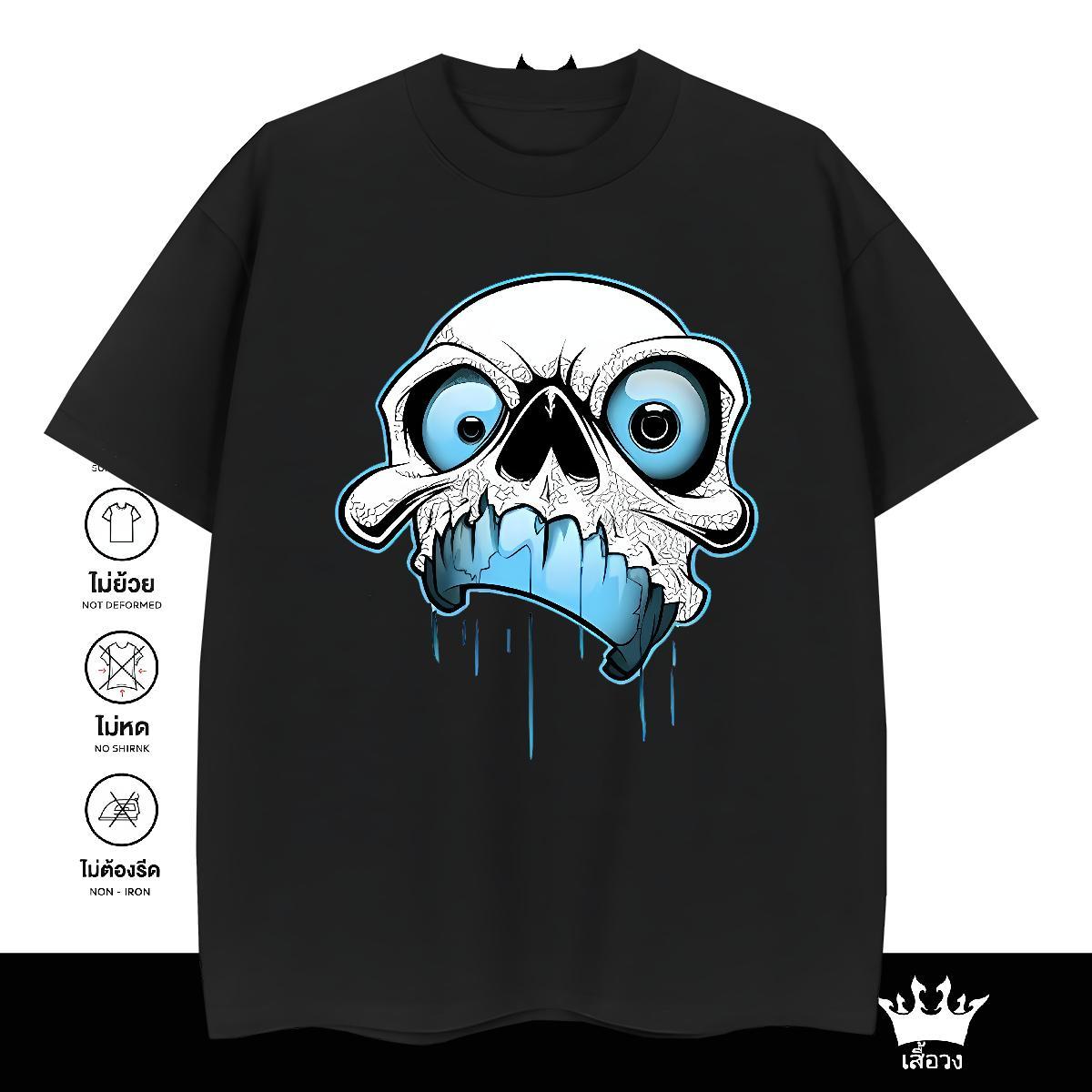 Soft Men T Shirts 230g Pure Cotton monster Casual Beach Cartoon Printing L-4XL O-Neck Short Sleeve Men Tshirts Casual New Tee Shirt