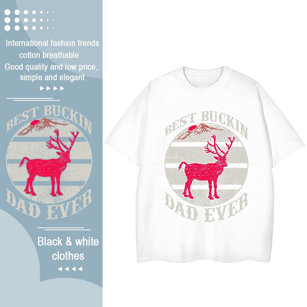 Comfortable Women Tshirts 230g Pure Cotton deer Daily Outfit T-Shirts O Neck Short Sleeves Cartoon Anime Polos