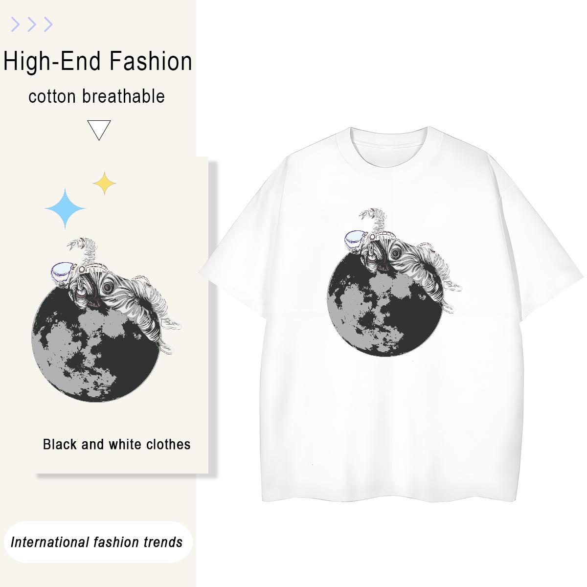 Designer Nice Couples T Shirts 230g 100% Cotton universe Hip Hop Street Woman T Shirts Round Neck Short Sleeve Anime Oversized Tops Tees