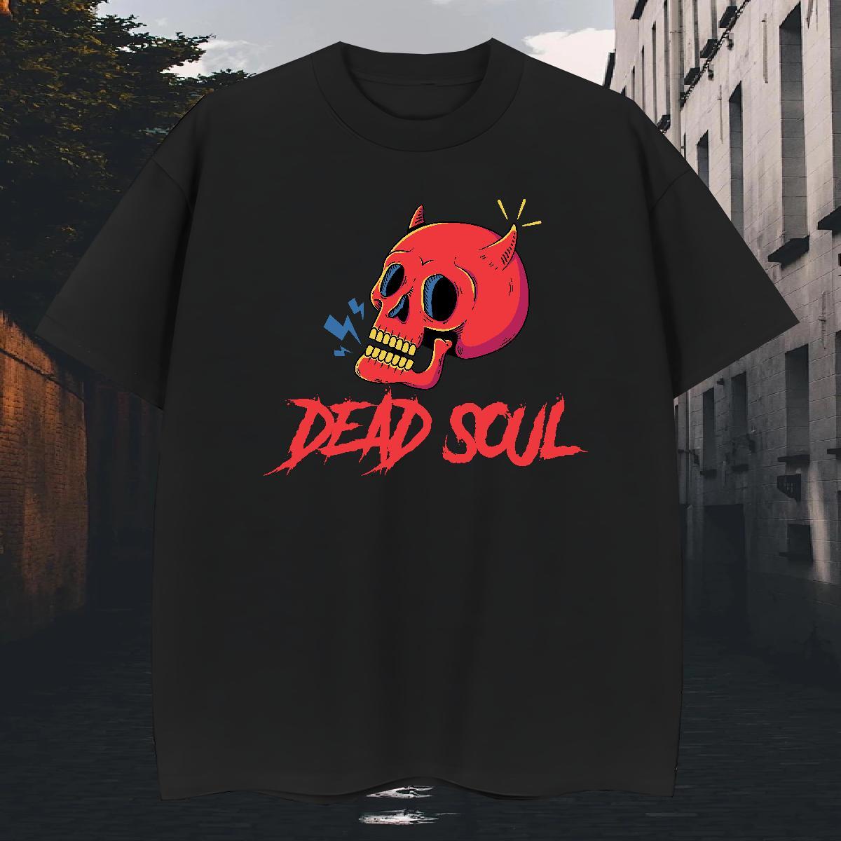 Comfortable Mens T Shirts 230g 100% Cotton skull Hip Hop Plus Size Cartoon Crew Neck Men Tshirts Casual New Tees