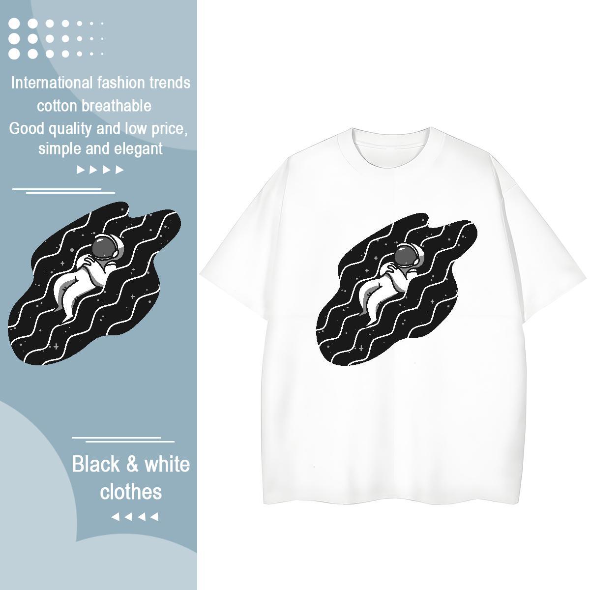 Nice Lady T shirt 100% Cotton 230g outer space Home Outdoor T-Shirts Breathable Custom Print Plus Size Clothings