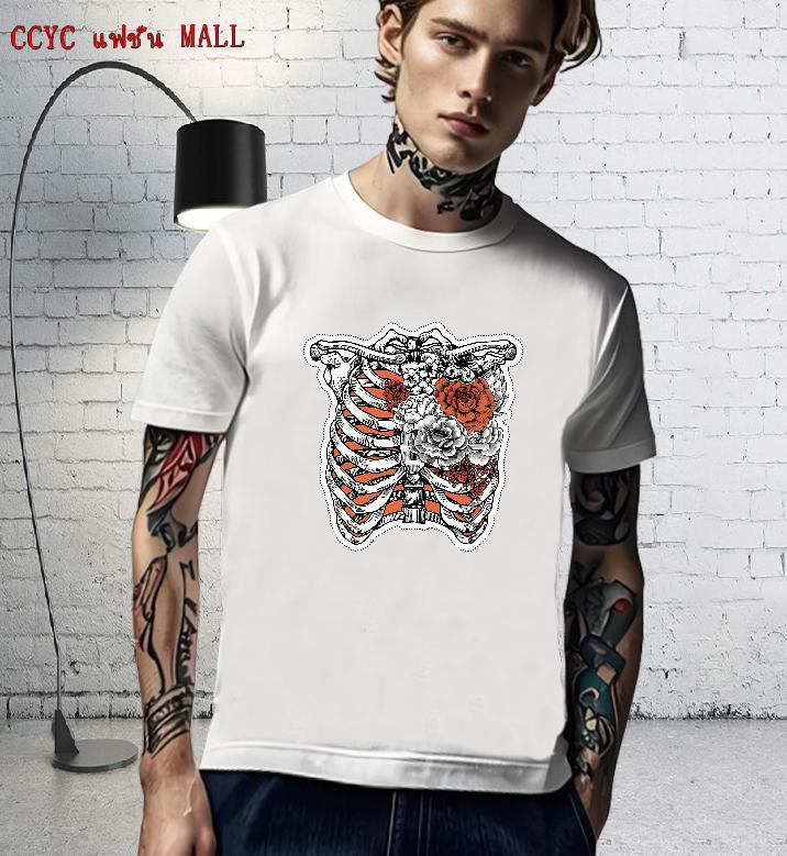 Wholesale T Shirts Men 230g 100% Cotton skull Street Wear Anime Round Neck Short Sleeve Tshirts Casual New Tops Shirt