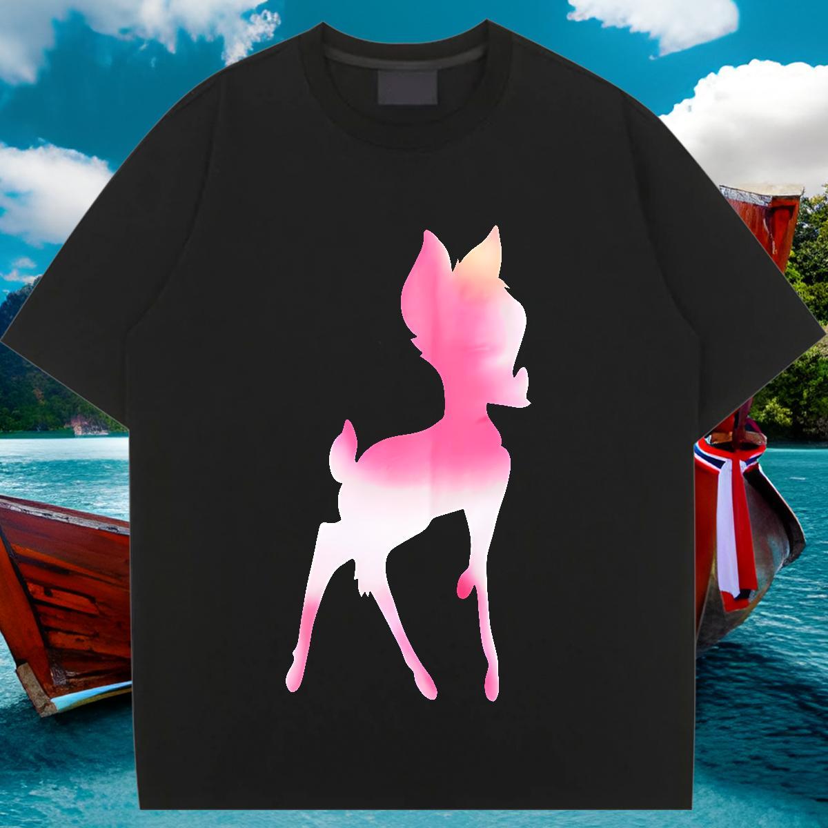 High quality Women Tees 100% Cotton 230g icon Outdoor T-Shirts Breathable Cartoon Floral Printing Polos
