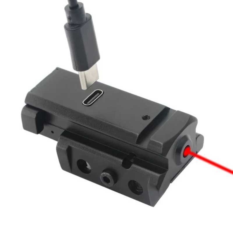 The red/blue/green dot laser sight is suitable for Picatinny ribbon guides used for pistol gloves USB Type-C charging and shock resistance CL240826
