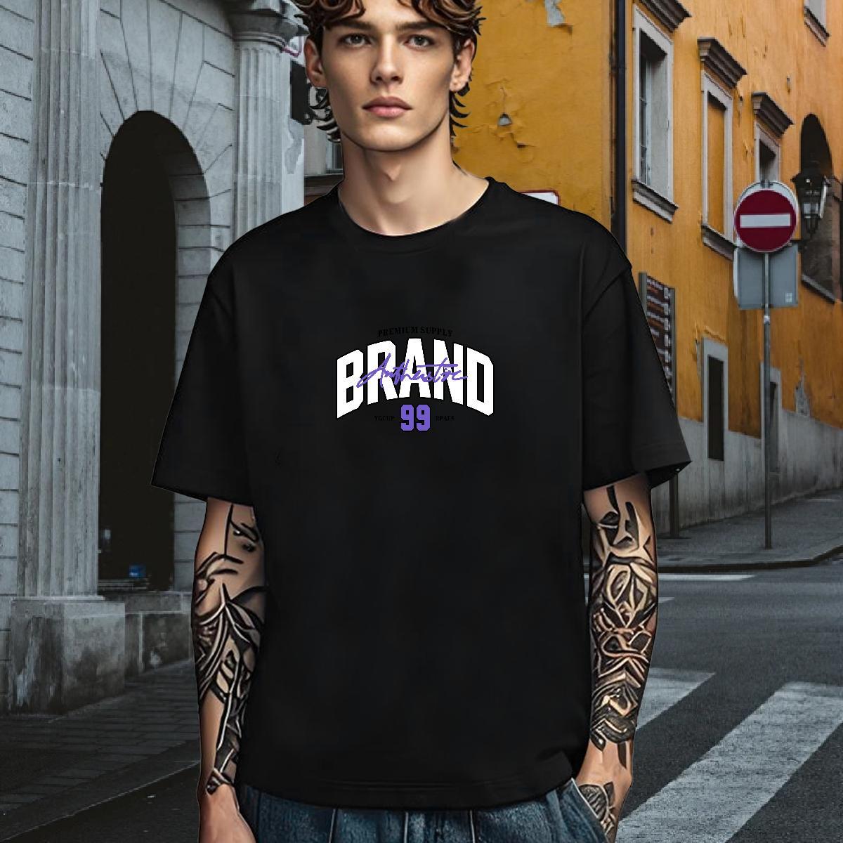 Free Shipping Men T Shirts 230g Pure Cotton letter Hip Hop Street Oversized 4XL Breathable Short Sleeve Men Tshirts 2024 DIY Tees