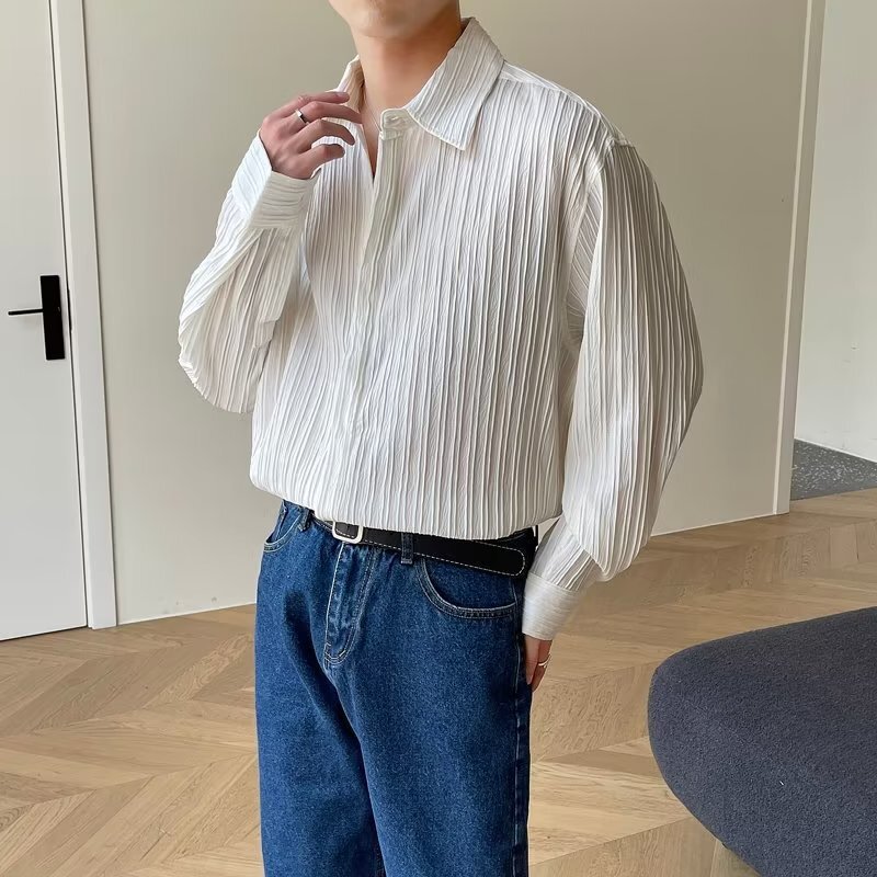 American Style Shirt Mens Autumn New Item Youthful and Trendy Loose and Versatile Casual Design Chic Shirt