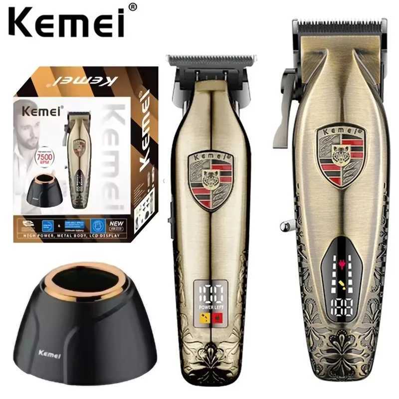 2026 Designer Kemei Barber Professional Mens Rechargeable Trimmer Beard Cordless Electric Hair Clipper W240824 Free Shipping C260312