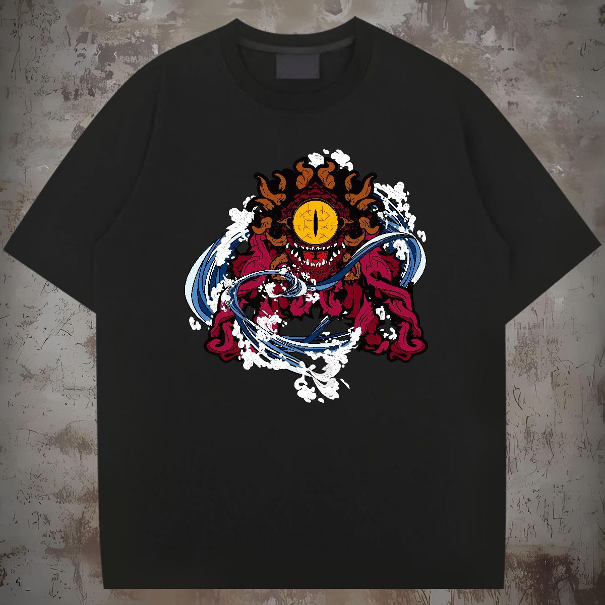 Brand T Shirts Men 230g Pure Cotton ET Beach DIY Printed O-Neck Short Sleeve Tshirt for Man Woman Designer Fashion Clothings