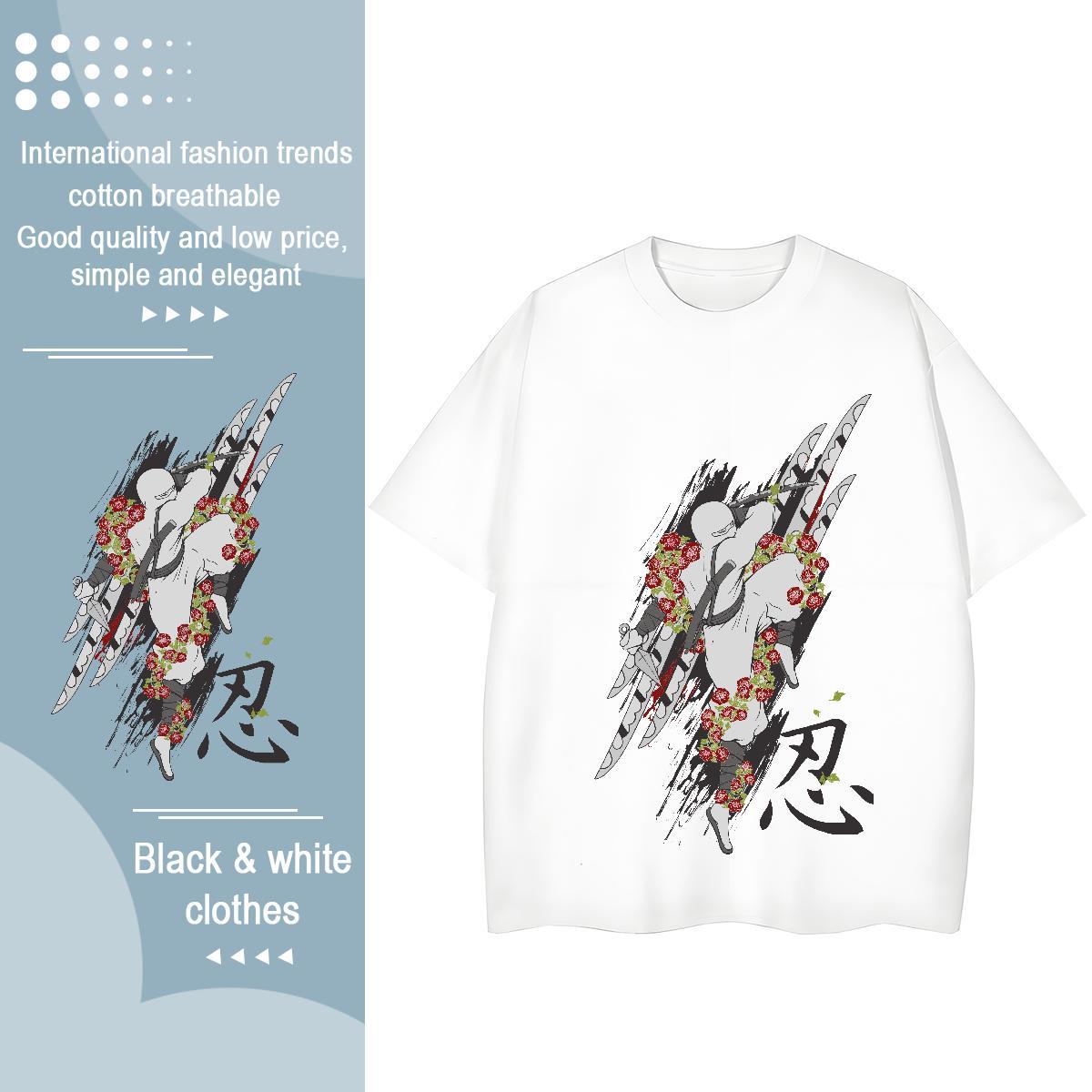 Designer Women Tshirts 230g Cotton painting Casual T-Shirts for Women Breathable Soft Skull Wear