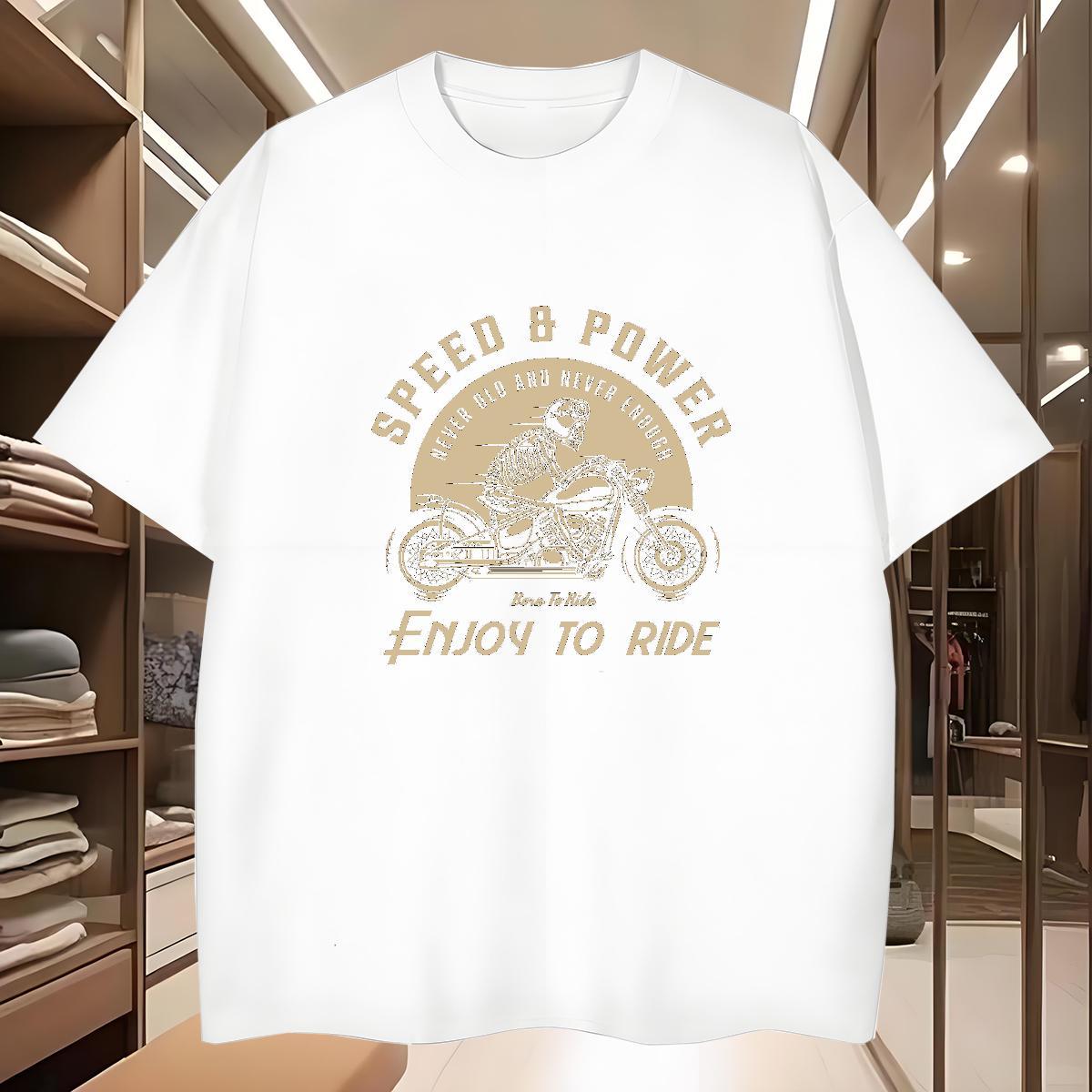 Loose Fit T Shirt For Man 230g 100% Cotton skull Casual Skull Breathable Crew Neck Tshirt for Man Woman New Arrival Tees