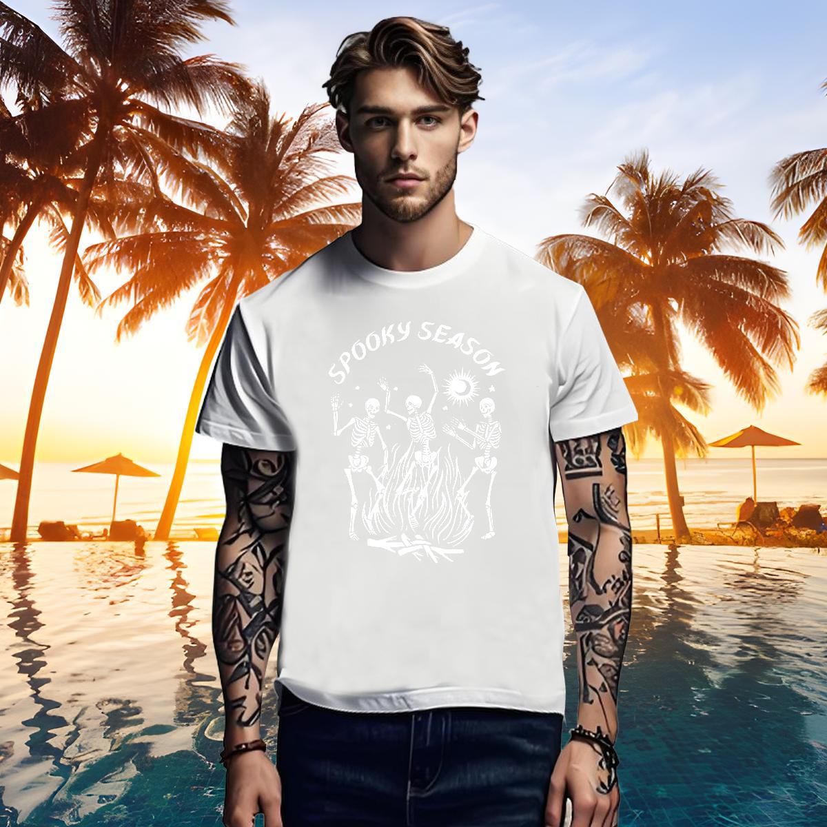 Cool Men T Shirts 230g Cotton skull Casual DIY Printed Breathable Tshirts Free Shipping Tees