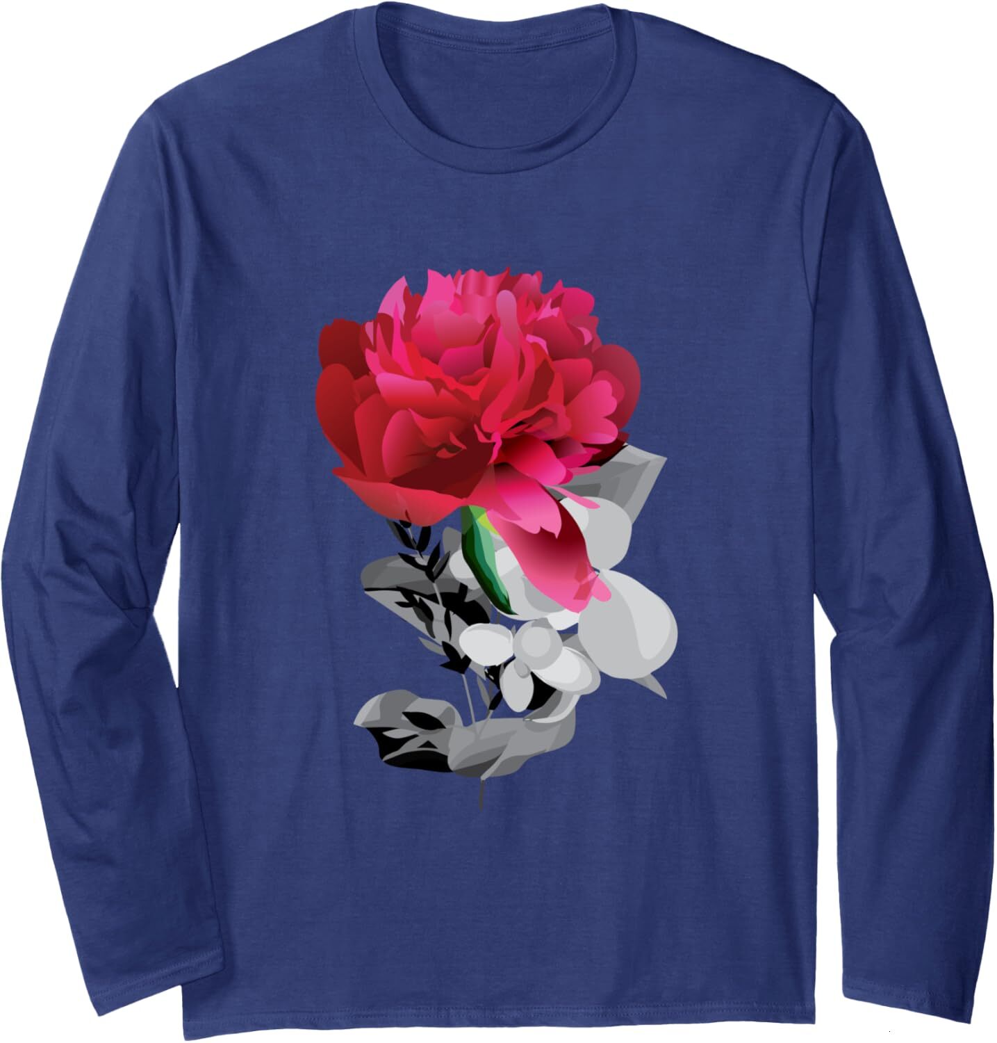 Long Sleeve Shirts for Men sweatshirt Red Rose Flower Beautiful Fragrance Funny Gift Long Sleeve Tee Streetwear Casual tops clothes