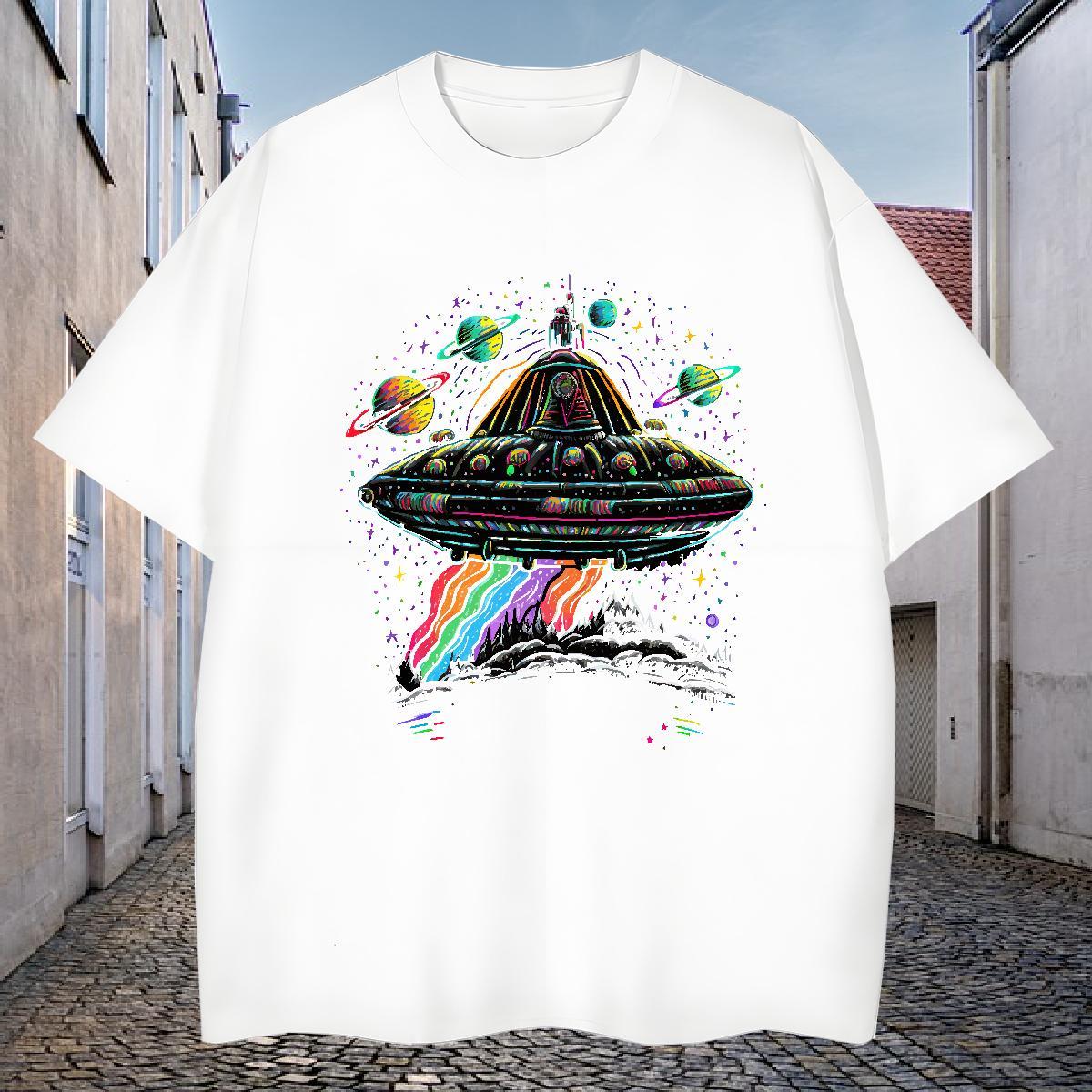 Classic Man T Shirts 230g Pure Cotton ET Street Wear Custom Printed Breathable Tshirts Fashion Tees Shirts